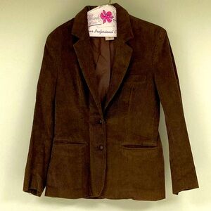 Vintage Deepa women’s brown corduroy blazer size 13/14